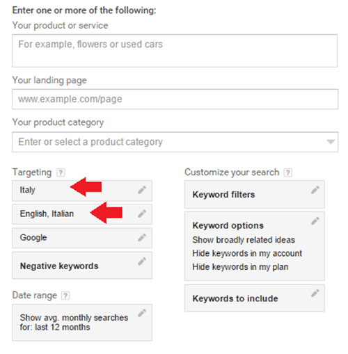 Google Keyword Planner